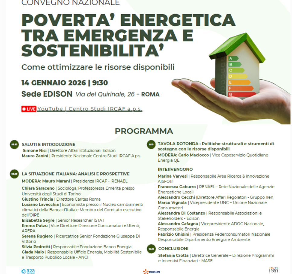 Povertà energetica tra emergenza e sostenibilità